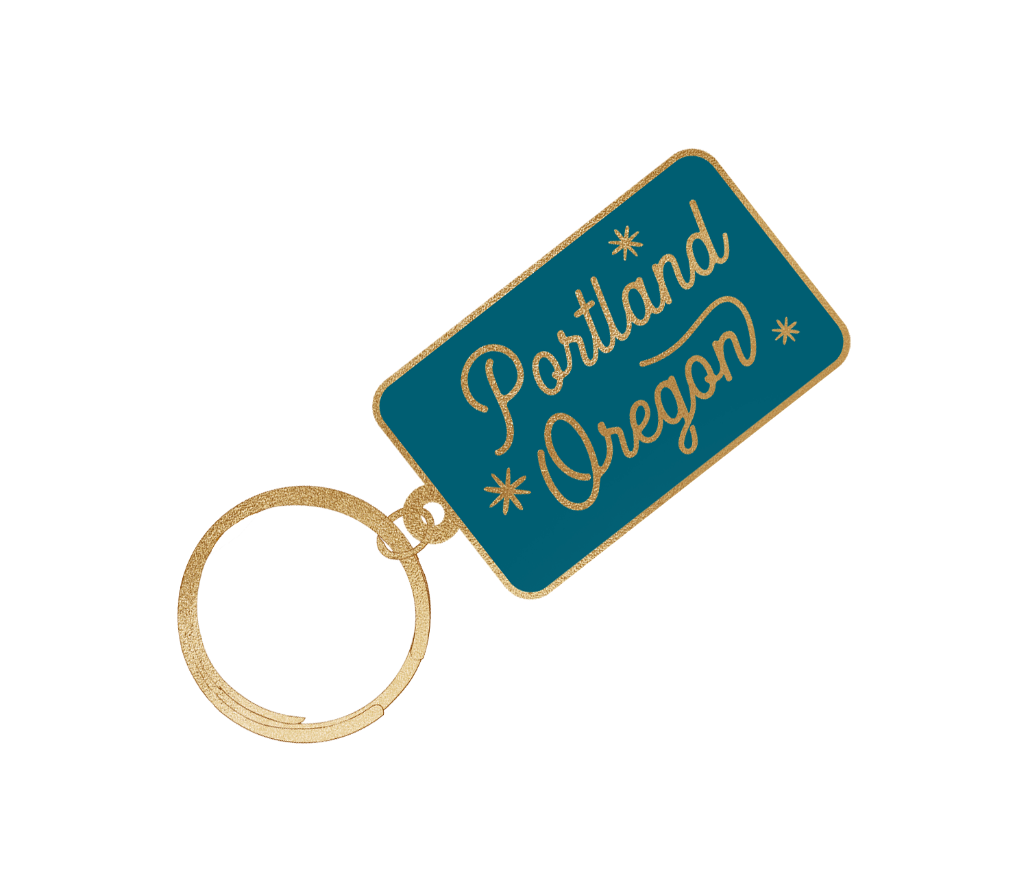 Holiday Enamel Keychain - Portland, Oregon