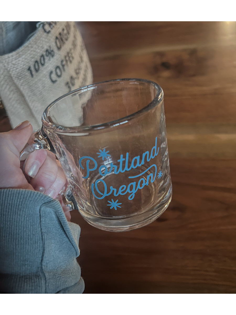 Holiday Glass Mug - Portland, Oregon - 13oz  
