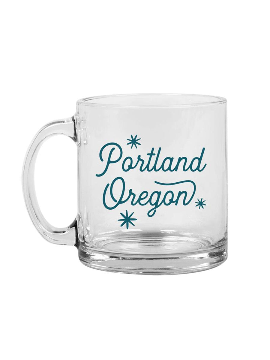Holiday Glass Mug - Portland, Oregon - 13oz  