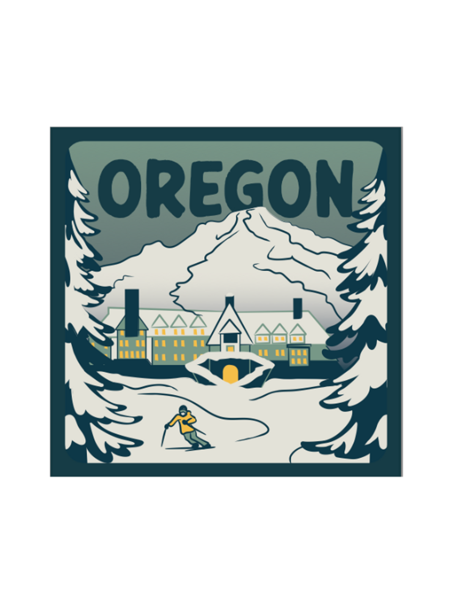 Oregon Holiday Magnet