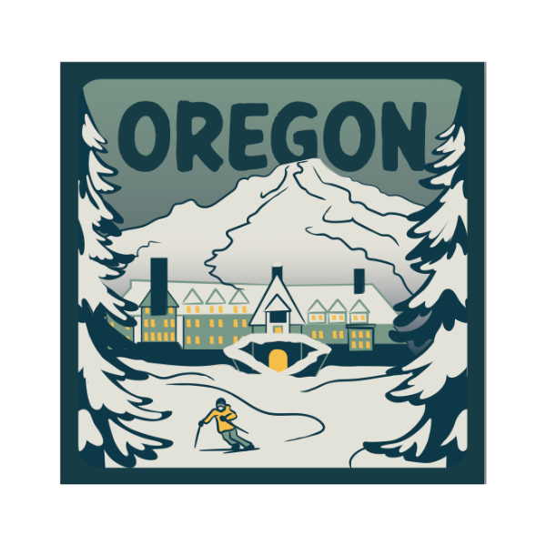 Oregon Holiday Magnet