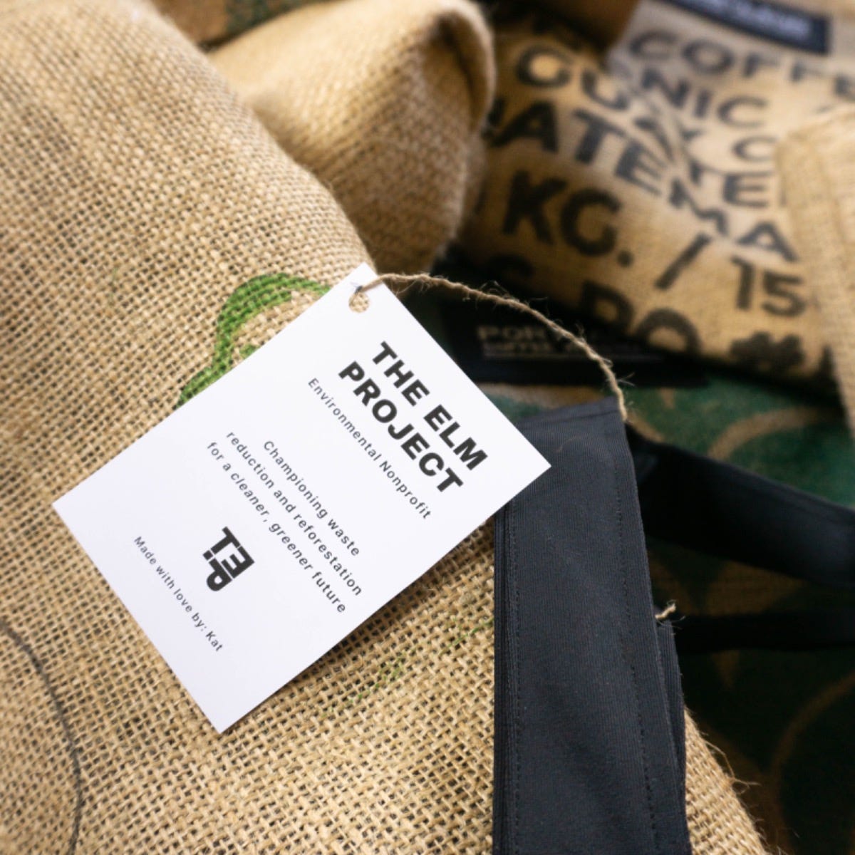 Upcycled Burlap Tote Bag