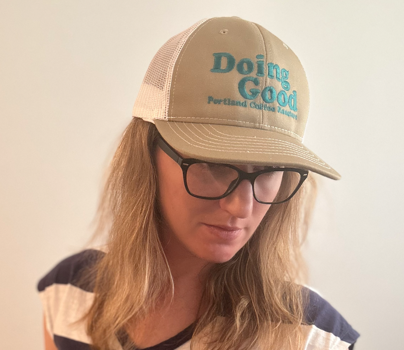 Khaki Doing Good Trucker Hat