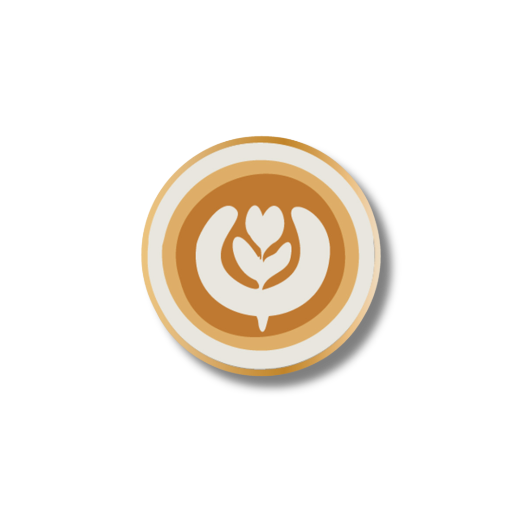 Latte Art Enamel Pin