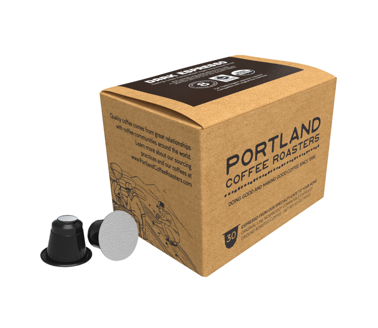 Dark Nespresso-compatible Capsules 30ct