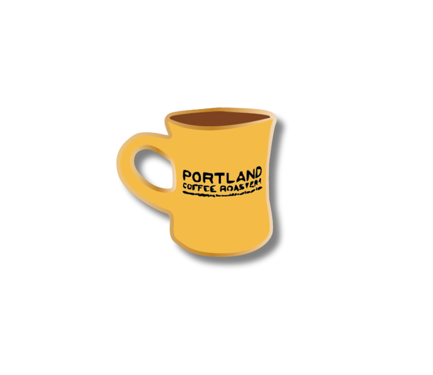 Yellow Diner Mug Enamel Pin