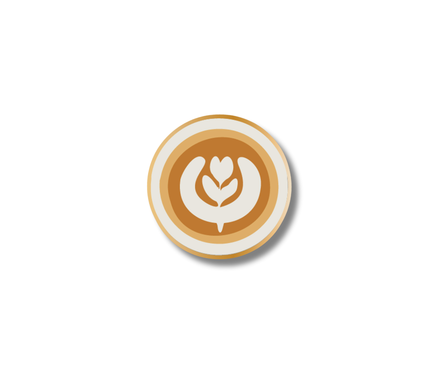 Latte Art Enamel Pin